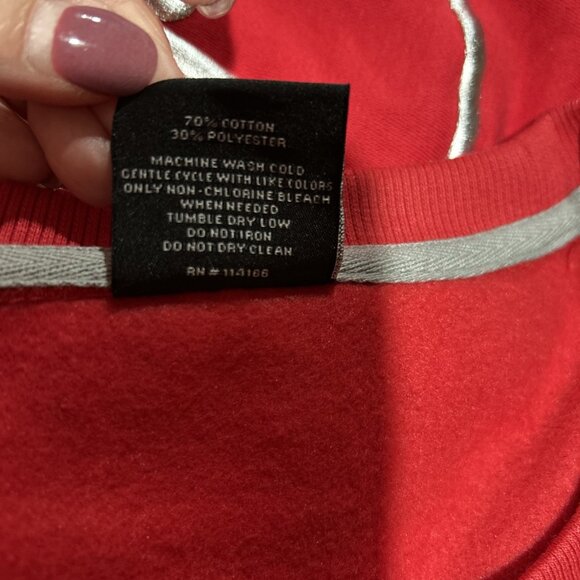 NEW Ohio State Buckeyes OSU Colosseum Embroidered Red Crew Sweatshirt Men's L - Picture 10 of 11